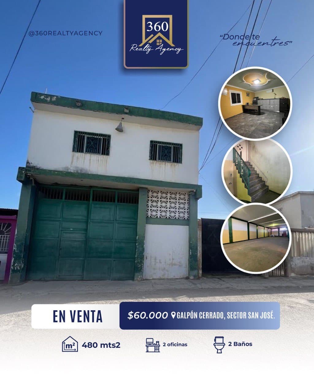 Galpón cerrado en venta, sector San José