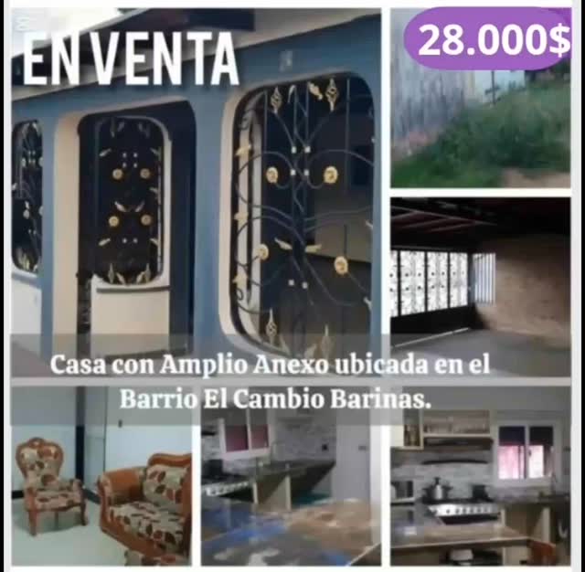 Casa con Anexo en Venta, Barrio El Cambio, Barinas