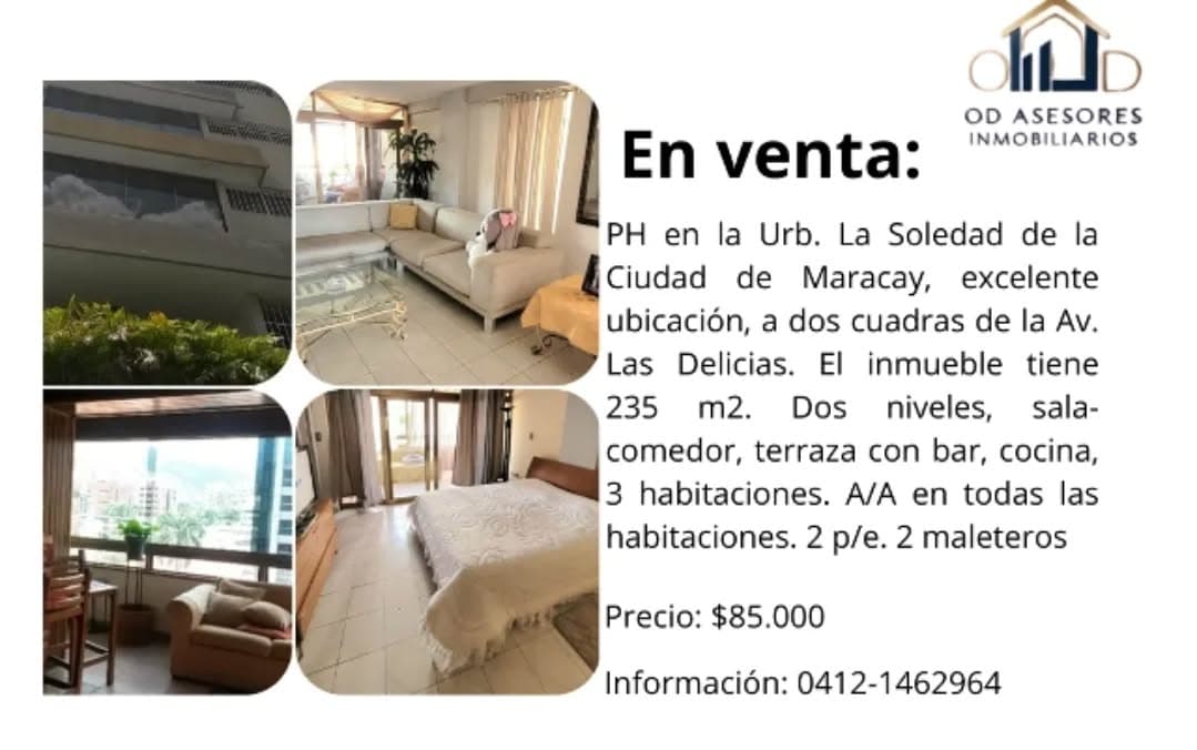 Penthouse en Venta, Urb. La Soledad, Maracay