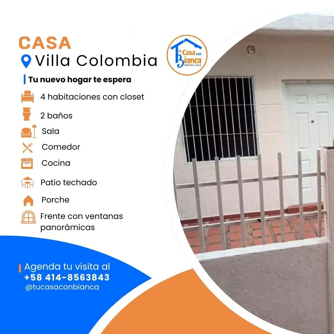 Casa amplia con patio techado en Villa Colombia - Imagen 1
