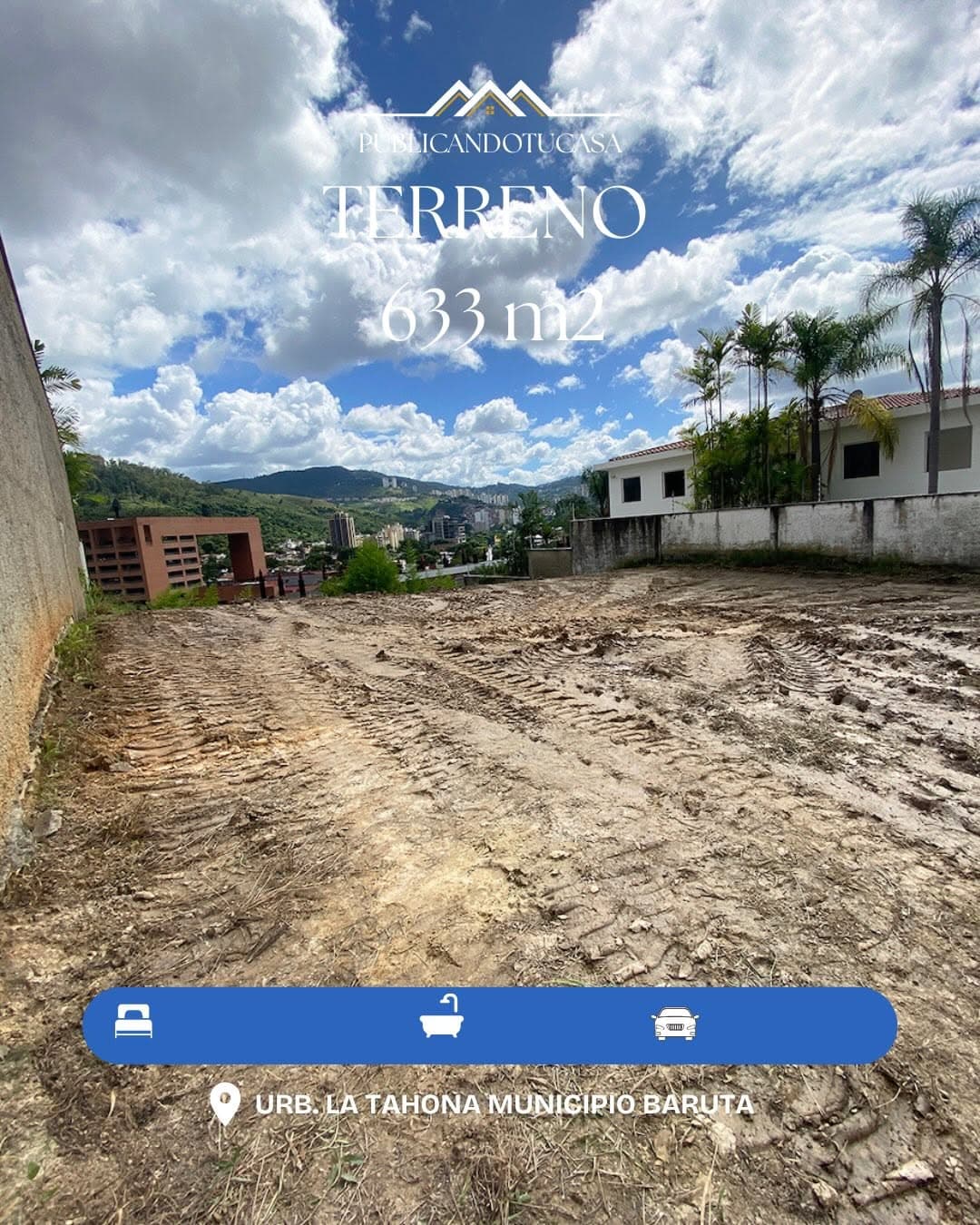 Terreno plano en venta en La Tahona, Baruta